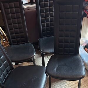 Elegant Black Dining Chairs Set